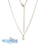 Gold Plated Necklace with CZ- 20"